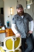 Hrólfur við klipparastólinn