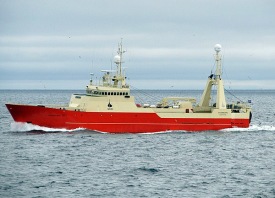 Sigurbjrg F 1  veium  Barentshafi. Mynd; Brynjar Arnarson