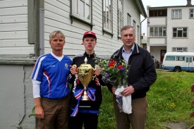 rarinn Hannesson jlfari, Sigurjn og Sigurur Valur sbjarnarson bjarstjri  Fjallabygg