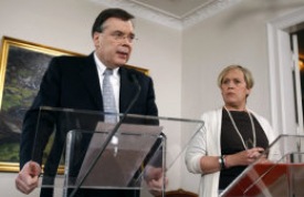 Geir H. Haarde og Ingibjrg Slrn Gsladttir . Ljsmynd mbl.is                                                                     