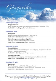 Ath - a vantar mivikudagsgnguna inn  myndina. Sj hr til hgri.