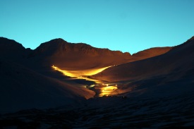 Þetta er skíðasvæðið í Skarðsdalnum