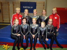 Efri röð: Svana, María Rós, Arna Hlín, Kristrún Ósk, Arna Björg Neðri röð: Nanna Berglind, Þóra Fríða, Díana, Þórey Helga og Ingibjörg Ósk.