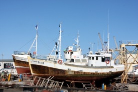 Steini Vigg � slippnum � Akureyri. Lj�smyndari; FYK