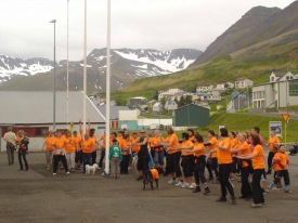 Upphitun fyri kvennahlaup �S�.