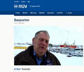 Skjskot af frttavef www.ruv.is